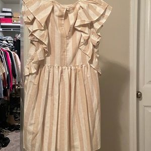 KARLIE Sandy stripes ruffle dress
